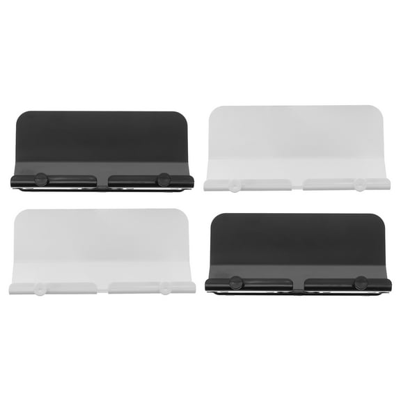 DINHEAROM No Drill Shelves For Wall White 4Pcs 5.3X2.6X1.6In