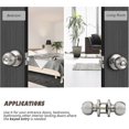 thumbnail image 4 of Entry Door Knob with Key Stainless Steel Exterior Door Knobs Round Security Front Door Lock Set Satin Nickel, 4 of 4