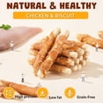 thumbnail image 4 of ASMPET Chicken Jerky Wrapped Biscuits Stick Dog Treats, Soft Chewy Rawhide Free Dog Chews for Small Medium Large Dogs, 10.6oz, 4 of 9