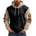 thumbnail image 2 of QHRMKOG Men's Hoodies Long Sleeve Drawstring Hooded Sweatshirts with Pockets Essentials Sport Shirts Winter Casual Pullover Top Black M, 2 of 4