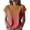 Orange, variant on Women's Gradient Color Transition Knit Short Sleeve Top, Soft Stretchy Crew Neck Pullover Sweater with Breathable Comfort for Casual Daily Wear, Spring Summer Fashion and Versatile Layering Beige L