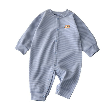 

Coerni Baby Velvet Baby Striped Clothing Boneless Crawl Clothing Autumn and Winter New Children Warm Pajamas 24m Boy Romper