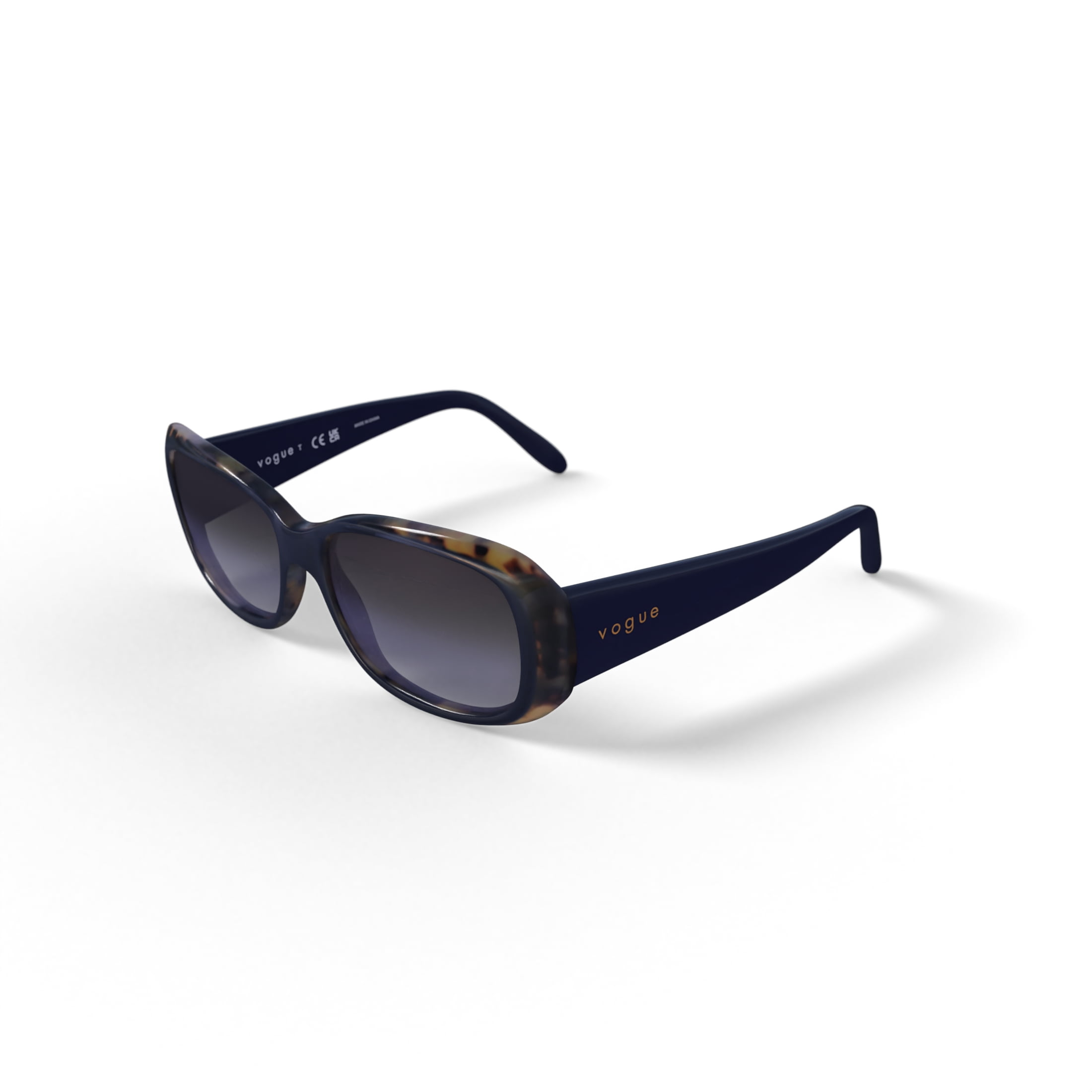 Vogue 55mm VO2606S Sunglasses, Top Blue/Tortoise with Violet Gradient Dark Grey Lenses