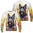 thumbnail image 3 of Welcome Spring Summer Scottish Terrier Portrait Flower Blue Sky All Over Print 3D Sweatshirt Unisex Merch Scottie Dog Lover Gifts - 12001, 3 of 6
