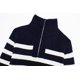 thumbnail image 5 of HH TRAF Mujeres Primavera Elegante Tops Cuello Vuelto Femenino Manga Larga Negro Raya Blanca Cremallera Deportivo Jersey De Punto Mujer, 5 of 5