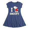 thumbnail image 1 of I Love Snoopy - Robe à Manches Courtes Évasée pour Filles - Taille 2T Bleu Marine Chiné, 1 of 2