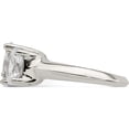 thumbnail image 5 of Sterling Silver Rhodium-Plated 3 Stone Cz Ring (Size 8) Made In China qr2058-8, 5 of 6