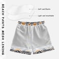 thumbnail image 3 of FORMRS Boys Swim Trunks Quick Dry Mesh Lining Beach Boardshorts, Sizes XS-XL, Orange Art Pattern, 3 of 7