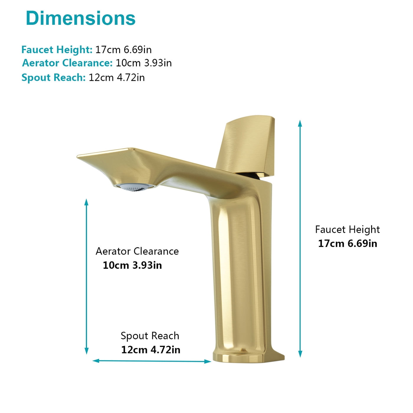 YZZY Bathroom Faucet Single Handle Sink 1 Hole Basin Faucet Brushed Gold Brass Lavatory Sink Faucet