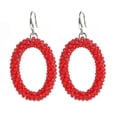 thumbnail image 1 of Nuevos pendientes de cuentas de alta calidad para mujer hechos a mano Oorbellen Pendientes, rojo, 1 of 5