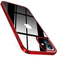 thumbnail image 1 of Crystal Clear Case Compatible for iPhone 12 Mini, [Non-Yellowing] Ultra Thin Slim Soft TPU Silicone Bumper Phone Case Cover Cases 5.4 inch, Red, 1 of 7