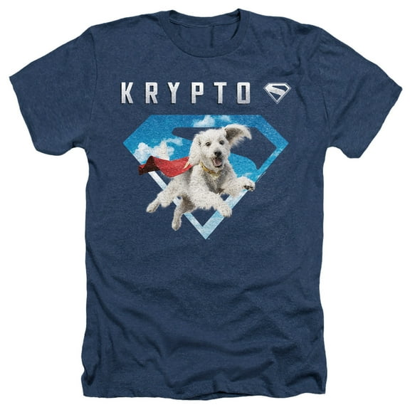 Superman 2025 Krypto Sky Shield Unisex Adult Heather T Shirt
