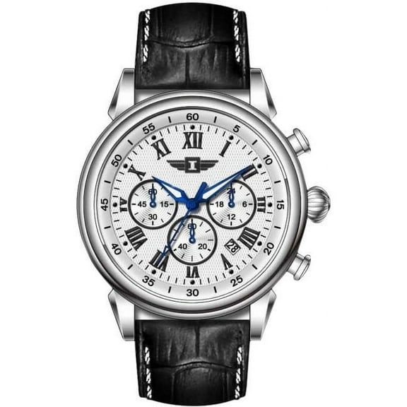I By Invicta Men's 90242-002 Stainless Steel Watch with Black Leather Band