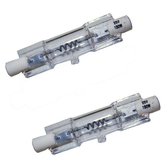 HQRP 2-Pack R7s Base Light Bulb 150W 25V Dental Halogen Lamp for Osram 58930 150/25T4