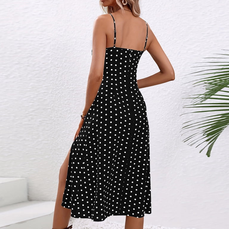 knee length dresses for ladies Classic Sleeveless Navy Linen Midi Dress – V-Notch Neckline – 2593 –  Xiaolizi main image 0
