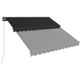 thumbnail image 2 of vidaXL Store Manuel Rétractable avec LED 300x250 cm Anthracite, 2 of 5