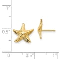 thumbnail image 3 of 14K Yellow Gold Earring Button Women'S 11 mm Madi K Starfish Post Earrings, 3 of 3