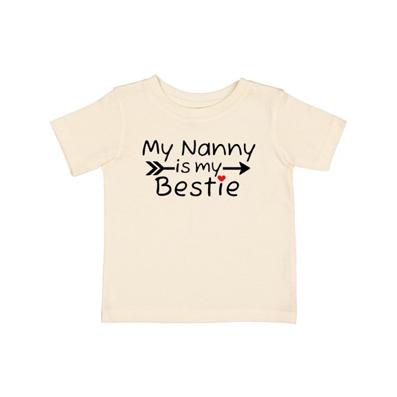 Inktastic My Nanny is My Bestie Boys or Girls Baby T-Shirt