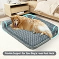 thumbnail image 3 of Orthopedic Dog Bed for Large Dogs,42 Inch Waterproof Memory Foam Dog Sofa Bed with Sides,Egg-Crate Foam Large Dog Couch Bed with Washable Removable Cover Nonskid Bottom,Bluish Grey, 3 of 9