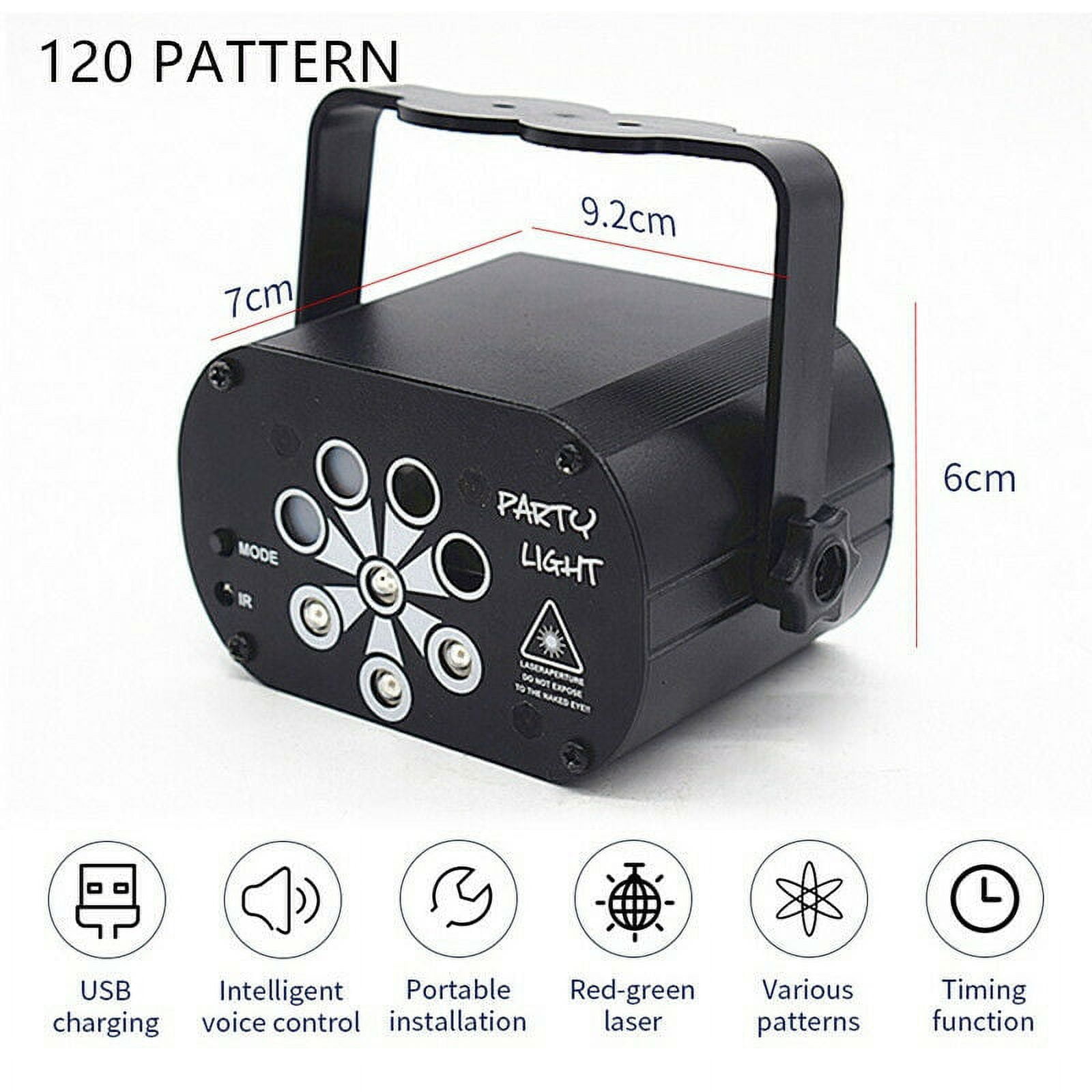 PENGXIANG Party Lights, RGB DJ Disco Stage Laser Light Sound Activated Led Projector for Christmas Halloween Decorations Gift Birthday Wedding Karaoke KTV Bar