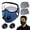 Blue-b, variant on Reusable Carbon Filter Dust Mask with Adjustable Goggles - 5-Layer Face Mask with 10 Filters for Woodworking
