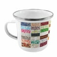 thumbnail image 2 of Retro Steel Camping Mug, Big Patchwork of Different Patterns Traditional Classical Old Fashioned, Printed Thermal Cup for Camping and Outdoor Activities, by Ambesonne, 2 of 2