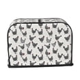thumbnail image 2 of Uemuo Funny Chicken Print Toaster Cover 2 Slice, Small Kitchen Appliance Covers, Toaster Oven Cover with Loop, Bread Machine Cover Dust Cover Protection, 2 of 7