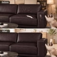 thumbnail image 5 of 24" x 54" Self-Adhesive Leather Repair Patch Roll, Peel & Stick Vinyl Repair Tape for Sofa, Couch, Car Seats & Furniture (Dark Brown), 5 of 6