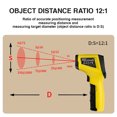 thumbnail image 3 of Mistaha Handheld Infrared Thermometer with Color Screen - Non-contact Laser Temperature Gun - Industrial Grade -50-400/600℃ - Multi-function Pyrometer, 3 of 7