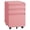 Pink,14.56 inches x 23.6 inches x 17.2 inches,Rectangular, variant on 3 Drawer Metal Rolling File Cabinet, White Under Desk Filing Cabinet, Lockable 15.7-inch Wide Document Storage with Anti-Tilt Design, Full-Extension Drawers, Pencil Tray, 330 lbs Weight Capacity