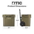 thumbnail image 6 of RTIC 45 QT Ultra-Tough Wheeled Hard-Sided Ice Chest Cooler, Fits 60 Cans, Olive, 6 of 9