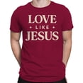 thumbnail image 2 of Love Like Jesus Men's Cardinal Red T-shirt, 2 of 3