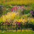 thumbnail image 6 of 4 Pack Fence Decorations Outdoor Small Garden Fence Garden Fence Panels Black Picket Fence Decorative Fences Garden Edging Border Small Garden Fencing(60x31cm/23.62x12.20in), 6 of 8