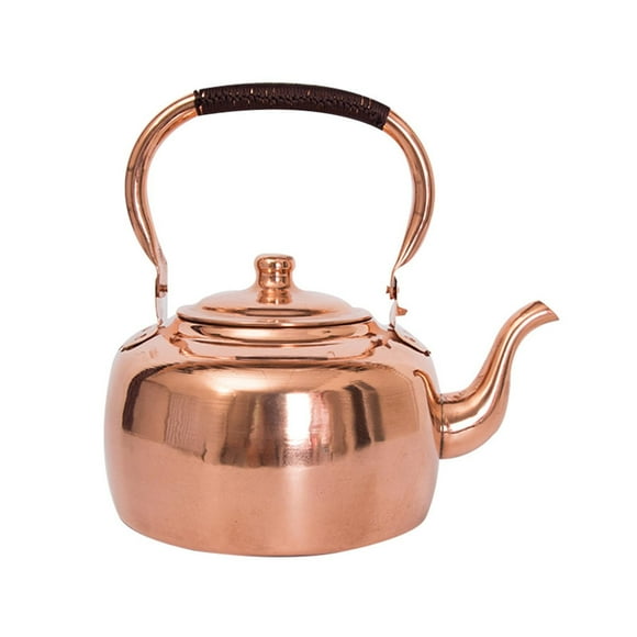 Tea Kettle Handmade Red Bronze Copper Kettle for Gas Stoves Boiling Water Stovet 3L