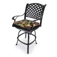 thumbnail image 3 of Jordan Manufacturing 17" x 19" Gaya Pizzazz Multicolor Floral Rectangular Outdoor Chair Pad Seat Cushion with Ties (2 Pack), 3 of 10