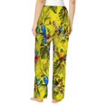 thumbnail image 3 of Pajama Pants Women, Painted Colorful Cute Parrot Flower Sweatpants Soft Sleep Lounge Pants, Casual PJ Bottoms Pants with Pockets, 3 of 5