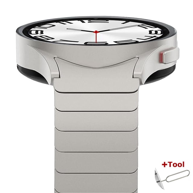 Pulsera para Samsung galaxy watch 6 classic, correa de acero inoxidable sin huecos, 47mm, 43mm, 4, 42mm, 46mm, 44mm, 40mm, 45mm