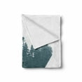 thumbnail image 2 of Forest Soft Flannel Fleece Throw Blanket, Triangle Frame with Coniferous Tree Silhouettes Modern Geometric, Cozy Plush for Indoor and Outdoor Use, 50" x 70", Dark Green Slate Blue, by Ambesonne, 2 of 6