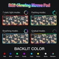 thumbnail image 5 of Wireless Charging Mouse Pad Large RGB Gaming Desk Mat 13 Light Modes Mousepad 31.5x11.8 Red Yellow Grey Butterflies, 5 of 6