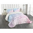 thumbnail image 3 of Ambesonne Marble Print Quilted Bedspread Set 3 Pcs, Pastel Cloudy Antique, Queen Size,, 3 of 5