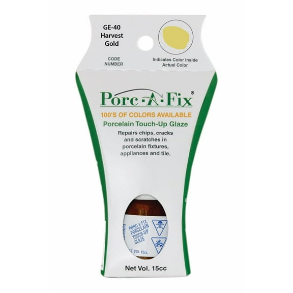 Porc-A-Fix Porcelain Touch-Up Repair Glaze Kit - General Electric - Harvest Gold - (GE-40)