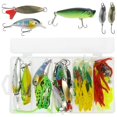 thumbnail image 3 of OUSITAID 84/109/164Pcs Fishing Lure Set for Beginners Soft and Hard Lure Baits Set Mixed Colorful Metal Fishing Lures Life-Like 3D Fishing Lures with Storage Box for Lake River Pond, 3 of 10