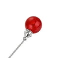 thumbnail image 3 of Uxcell 20" Ceiling Fan Pull Chain, Crystal Fan Pull Chain 3mm Dia Beaded 30mm Ice Cracked Ball Pendant Red, 3 of 6