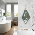thumbnail image 2 of Yayeee 100% Cotton Hand Towels for Bathroom 16" x 28" Soft Absorbent Kitchen Towel, Green Floral Orange, 2 of 7