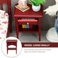 thumbnail image 4 of Red Miniature Bedside Table for Decorative Use Synthetic Material Durable Design 7 Inch, 4 of 9