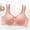 Pink, variant on SCSAlgin Women No Underwire Front Button Snap Closure Underwear Adjustable Wireless Push Up Full Coverage Bras