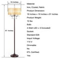 thumbnail image 2 of Gymax Elegant Design Sheer Shade Floor Lamp Light w/ Hanging Crystals LED Bulbs, 2 of 8