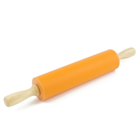 

Holzlrgus Silicone Rolling Pin for Baking Non-stick Rolling Pin Dough Roller Wooden Handle Kitchen Accessories Pastry Roller