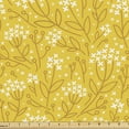 thumbnail image 1 of Autumn Upholstery Fabric by the Yard, Fall Branches in Abstract Style of Tulip Bouquets Essence Floral Doodle, Decorative Fabric for DIY and Home Accents, Earth Yellow and White by Ambesonne, 1 of 5