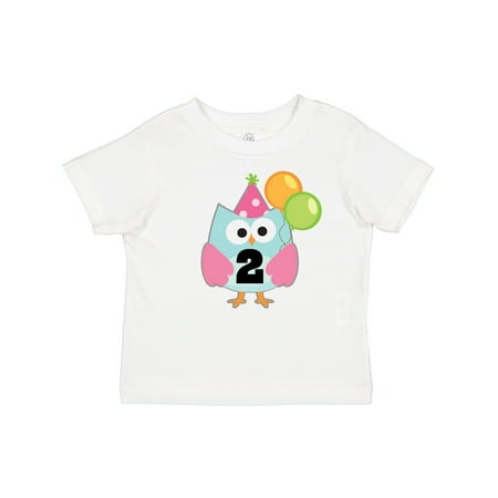 

Inktastic 2nd Birthday Party Cute Owl Balloons Gift Toddler Boy or Toddler Girl T-Shirt